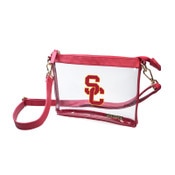 USC Trojans SC Interlock Clear Small Crossbody Bag